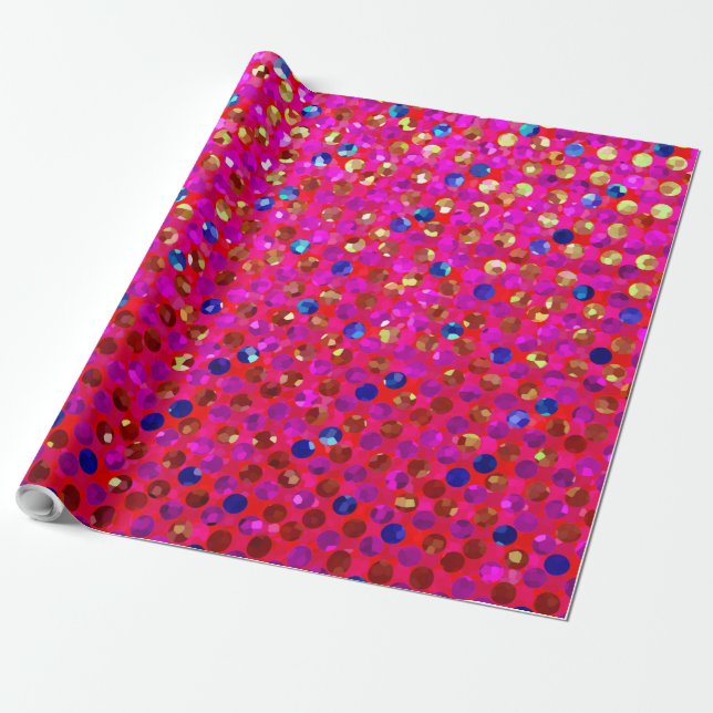 Umhüllungspapier Polka Dot Sparkley Jewels Geschenkpapier (Ungerollt)
