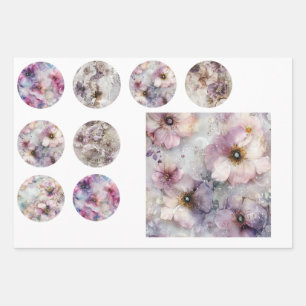 Umhüllungspapier Rückklemme & Untersetzer Dragonfl Geschenkpapier Set