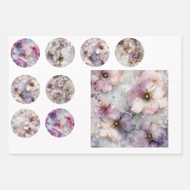 Umhüllungspapier Rückklemme & Untersetzer Dragonfl Geschenkpapier Set (Vorderseite 3)