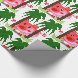 Umhüllungspapier Schweine Geschenkpapier