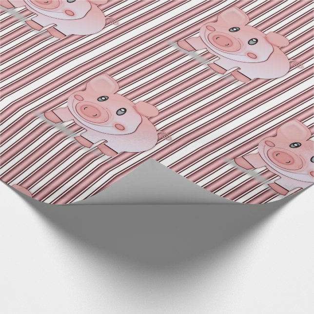 Umhüllungspapier Schweine Geschenkpapier (Ecke)