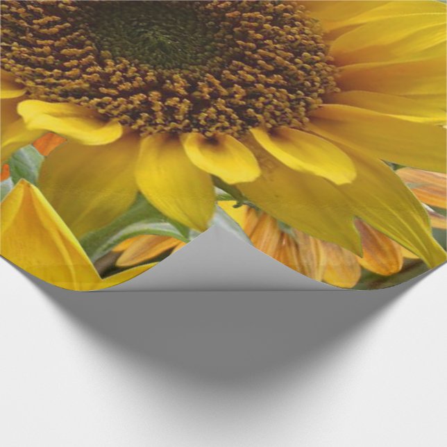Umhüllungspapier Sonnenblumen Geschenkpapier (Ecke)
