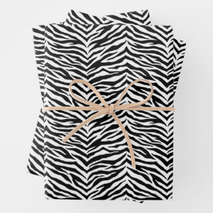 Umhüllungspapierblätter mit Zebra Print Geschenkpapier Set