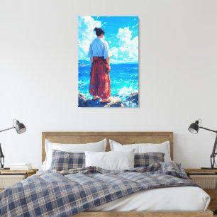 Umibe no Seijaku – Stille am Meer Leinwanddruck