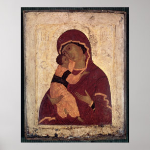 Umilenie Jungfrau Wladimir, Moskauer Schule Poster