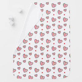 Umkehrbare Herzen Babydecke