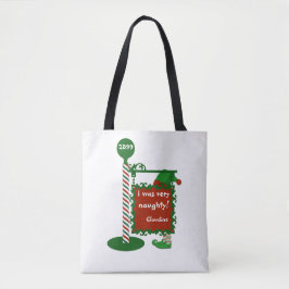 Umkehrbare Naughty in Nice All Over Print Tote Bag