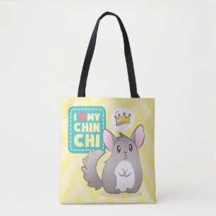Umkehrbare Tasche I Love my Chinchi