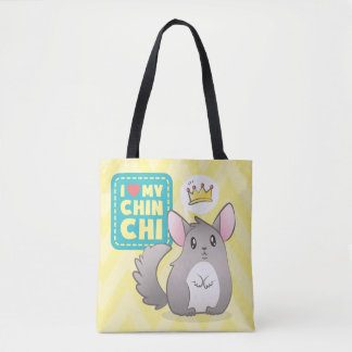 Umkehrbare Tasche I Love my Chinchi