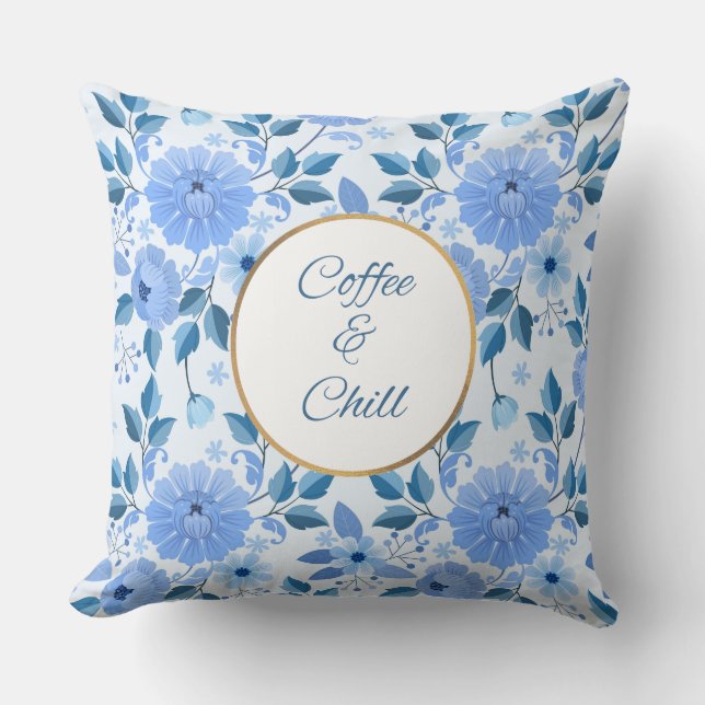 Umkehrbares, doppelseitiges, florales Polster (Vorderseite)