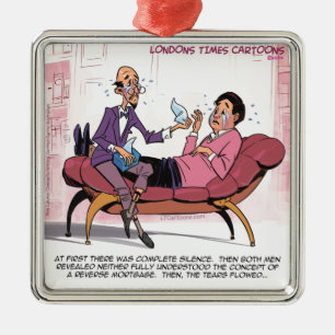 Umkehrhypothek-Therapie Lustig Silbernes Ornament