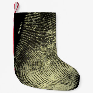 Umkehrte Loop Fingerprint Individuelle Name Crime  Kleiner Weihnachtsstrumpf