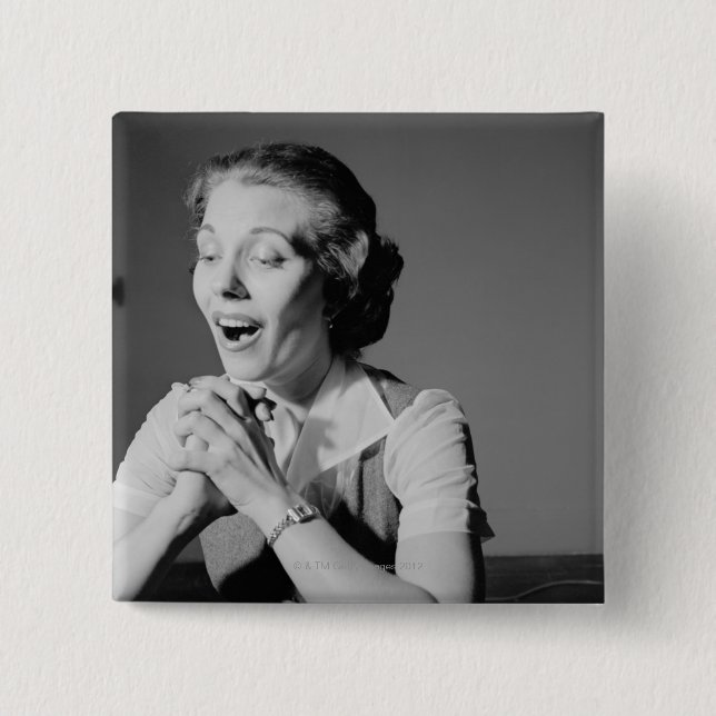 Umklammerte Hände Button (Vorderseite)