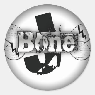 Umklingeln in schwarze runde Sticker