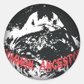 Umklingeln in schwarze runde Sticker