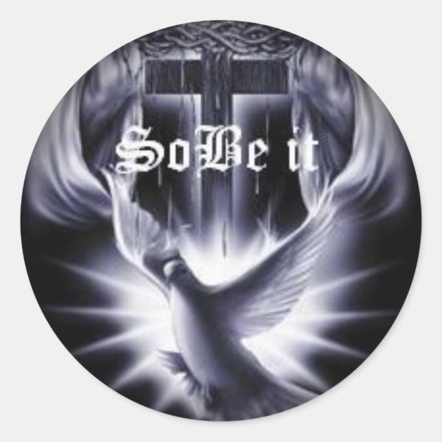 Umklingeln in schwarze runde Sticker (Vorderseite)