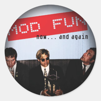 Umklingeln in schwarze runde Sticker