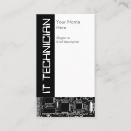 Umkreisen Sie B u. W 2" ES Techniker" Visitenkarte