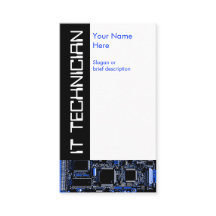 Umkreisen Sie Blau 2" ES Techniker" Visitenkarte