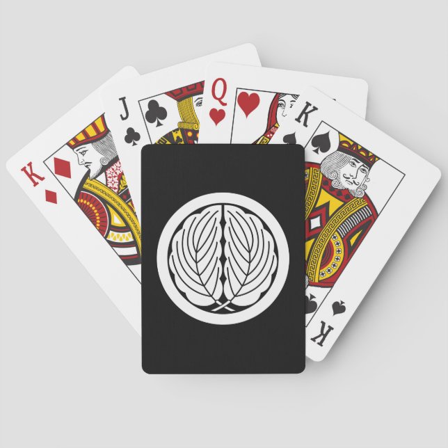 Umkreisung von Eicheneichen-Blätter Spielkarten (Rückseite)