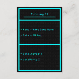 UML Klassen-Computerprogrammierer-Party Einladung