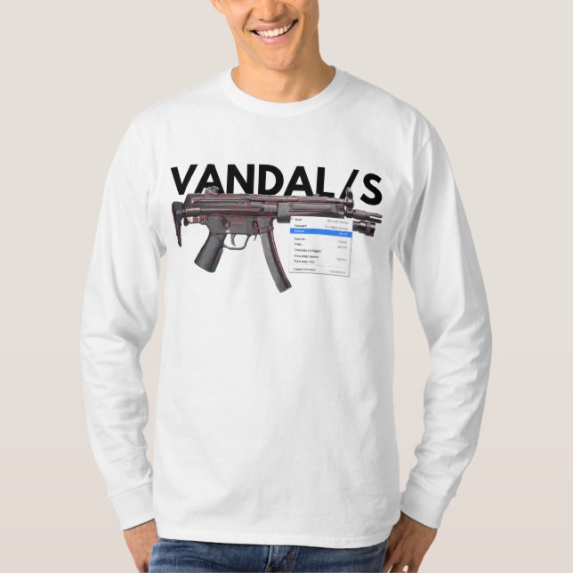UMLADEN DER VANDALEN-GESELLSCHAFTS-MP5 T-Shirt (Vorderseite)