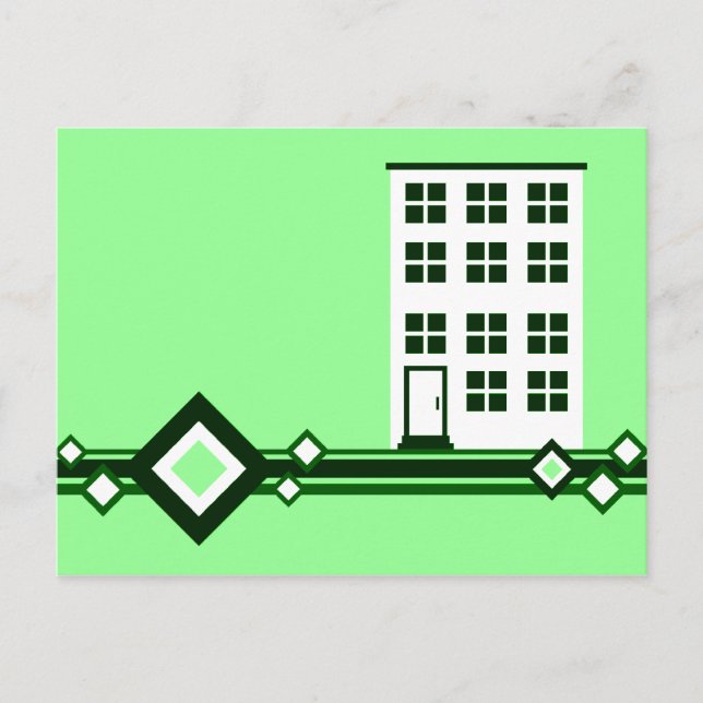 Umlaufankündigung: Diamanten condo/business Ankündigungspostkarte (Vorderseite)