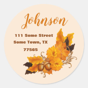 Umlaufaufkleber für den Erntedank im Herbst Runder Aufkleber