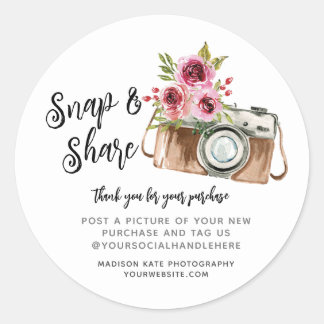 Umlaufaufkleber für Snap & Share-Camera Runder Aufkleber