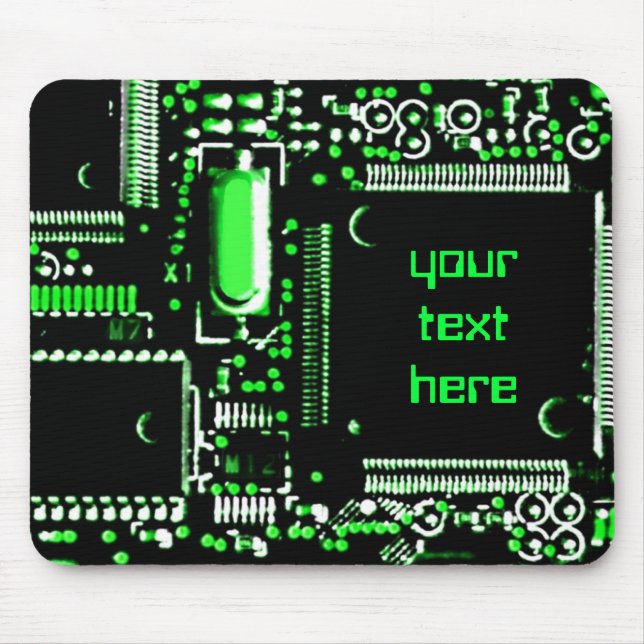 Umlaufgrün 2 "Dein Text"-Mouspad Mousepad (Vorne)