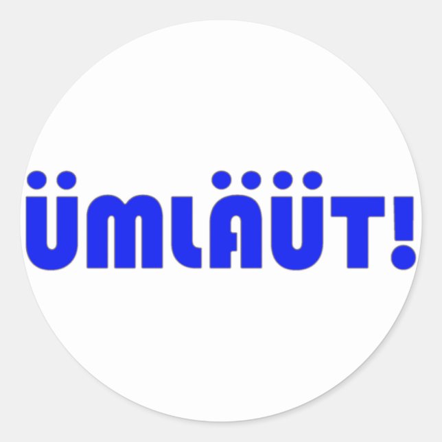 Umlaut! Aufkleber (Vorderseite)