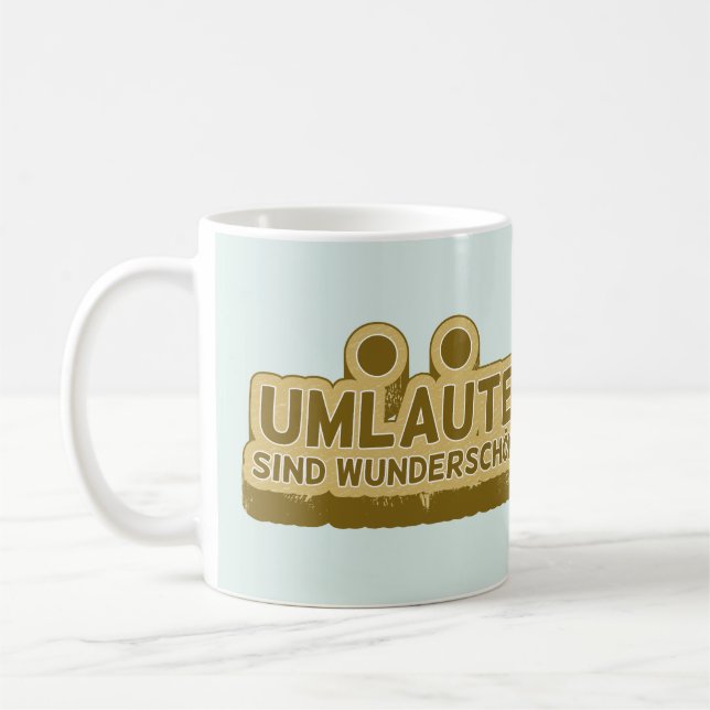 UMLAUT lernen Deutsch Kaffeetasse (Links)