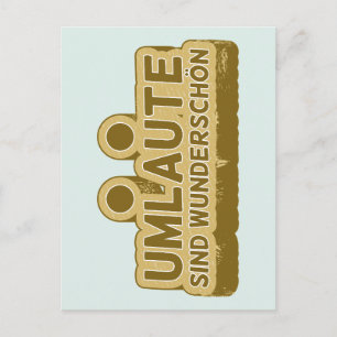 UMLAUT lernen Deutsch Postkarte