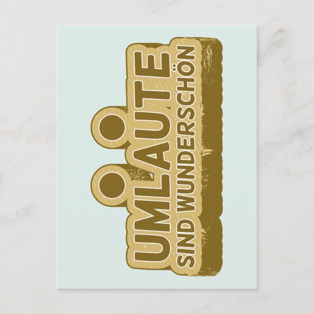 UMLAUT lernen Deutsch Postkarte (Vorderseite)