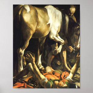 Umleitung von Caravaggio nach Damaskus von St. Pau Poster