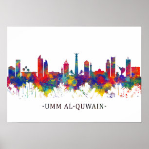 Umm al-Quwain UAE Skyline Poster