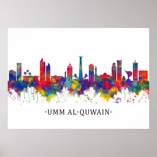 Umm al-Quwain UAE Skyline Poster (Vorne)