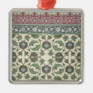 Ummauern Sie Fliesen der Moschee von Cheykhoun, Ornament Aus Metall