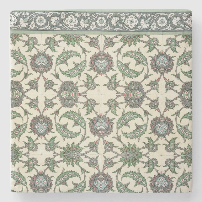 Ummauern Sie Fliesen der Moschee von Cheykhoun, Steinuntersetzer (Vorderseite)