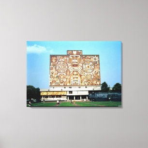 Ummauern Sie Mosaik auf der Fassade der zentralen Leinwanddruck