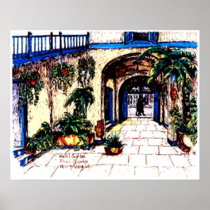 Ummauerter Garten - Plakat