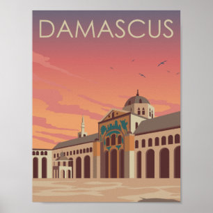 Ummayad Moschee Damaskus Berühmter Reiseort Poster