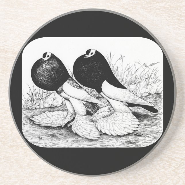 Umnähte Sandstein Untersetzer (Vorne)