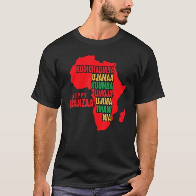 Umoja Kwanzaa Holiday Africa American Unity Flag T-Shirt (Vorderseite)