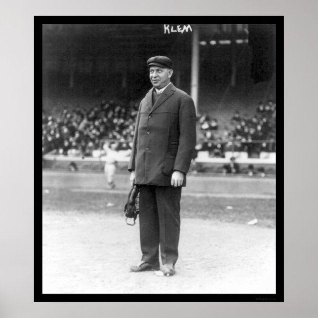 Umpire Bill Klem Baseball 1914 Poster (Vorne)