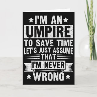 Umpire Funny Sketll Design For An Umpire Karte