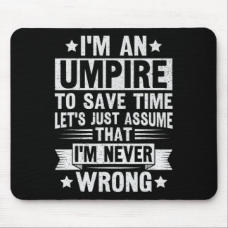 Umpire Funny Sketll Design For An Umpire Mousepad