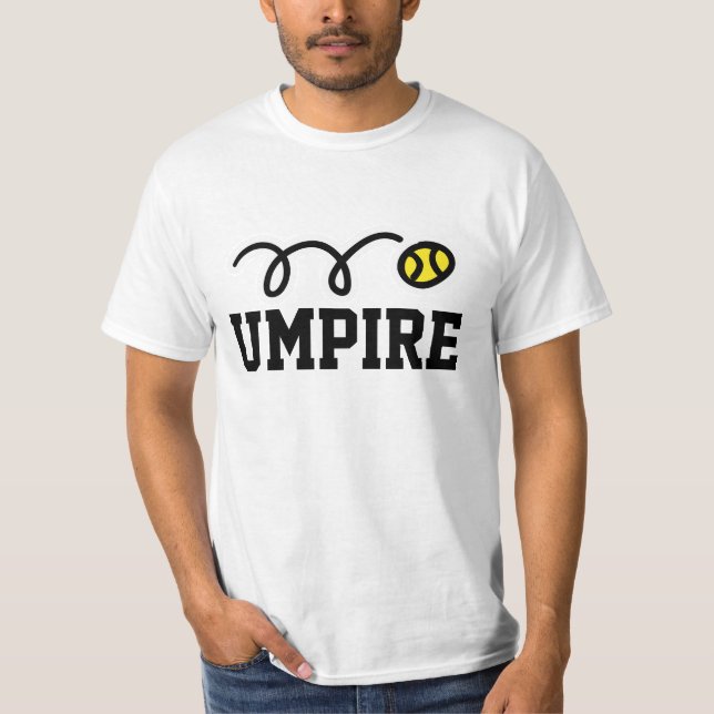 Umpire Tennis-T - Shirt für Mannfrauen und -kinder (Vorderseite)