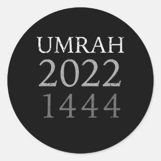 Umrah 2022 für und 1444H-Familie Runder Aufkleber
