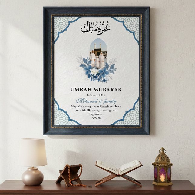 Umrah Mubarak  Custom 1 Photo Islamic  Poster (Von Creator hochgeladen)